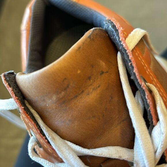 FootJoy Countour Casual 10.5 golf shoes UT logo orange brown - Picture 13 of 13